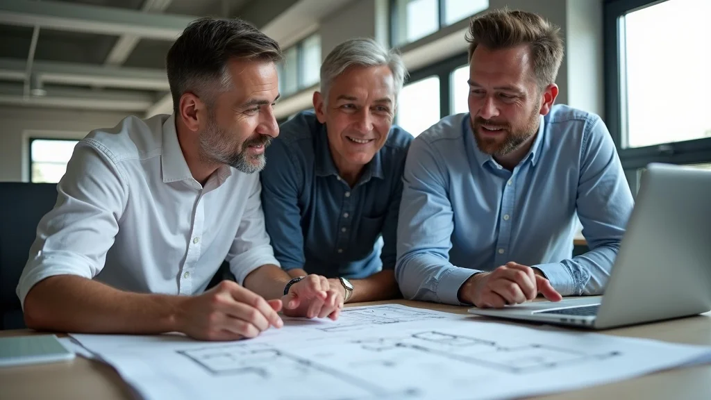 collaborative architect and contractor team designing tenant improvements