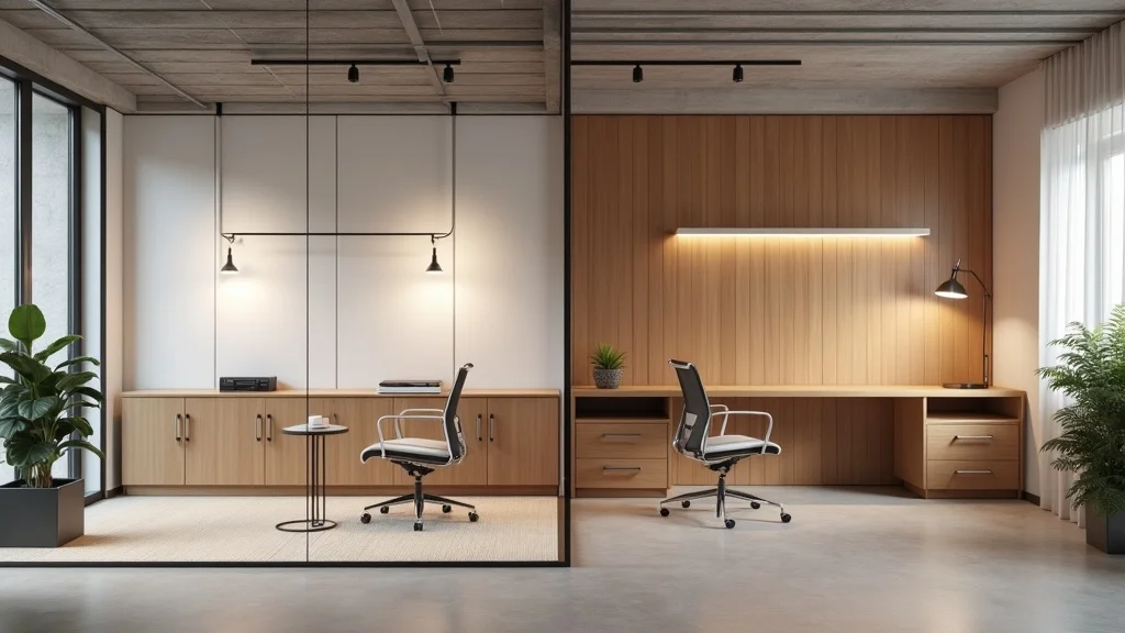 Contrast between standard and custom-built office spaces in LA, tenant improvement cost per square foot.