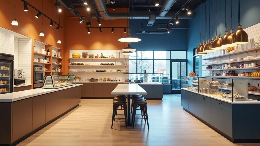 tenant improvement side-by-side image of basic upgrades (paint, lighting) and major upgrades (HVAC, kitchen, ADA compliance) in modern retail shell