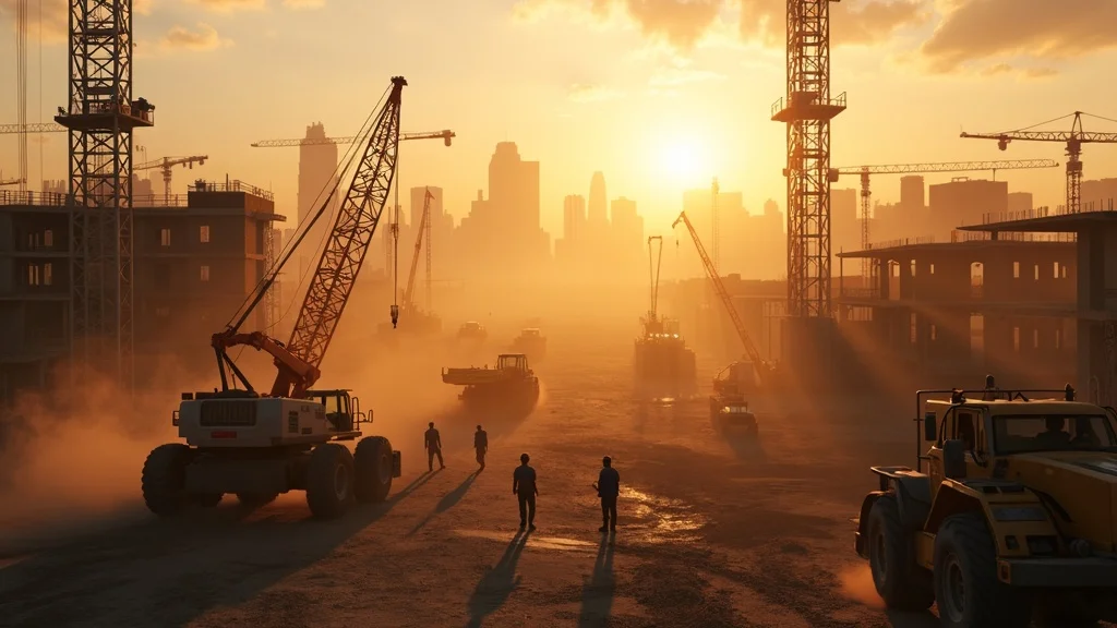 Busy Southern California commercial construction site, tenant improvement cost per square foot.